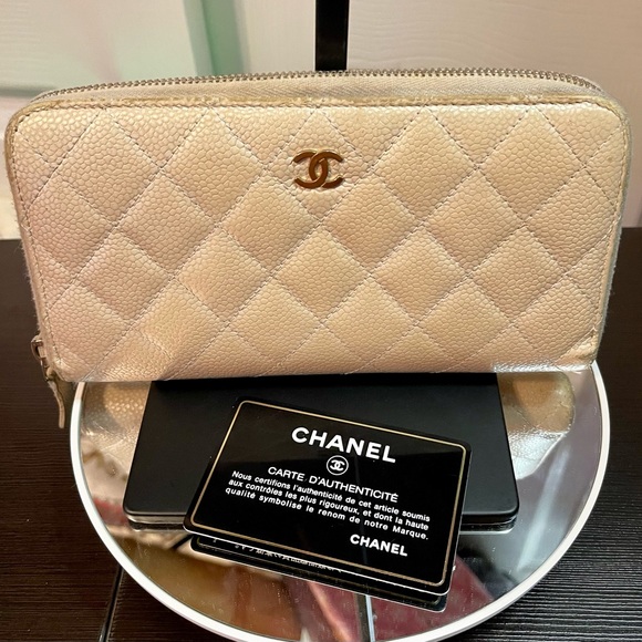 CHANEL Handbags - GUC Chanel Ziparound Wallet